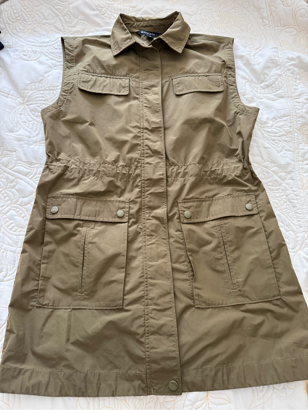 Athleta Casual Utility Sleeveless Vest in Olive